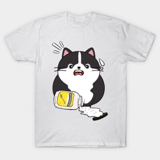 Funny Fat cat spilled mayonnaise T-Shirt
